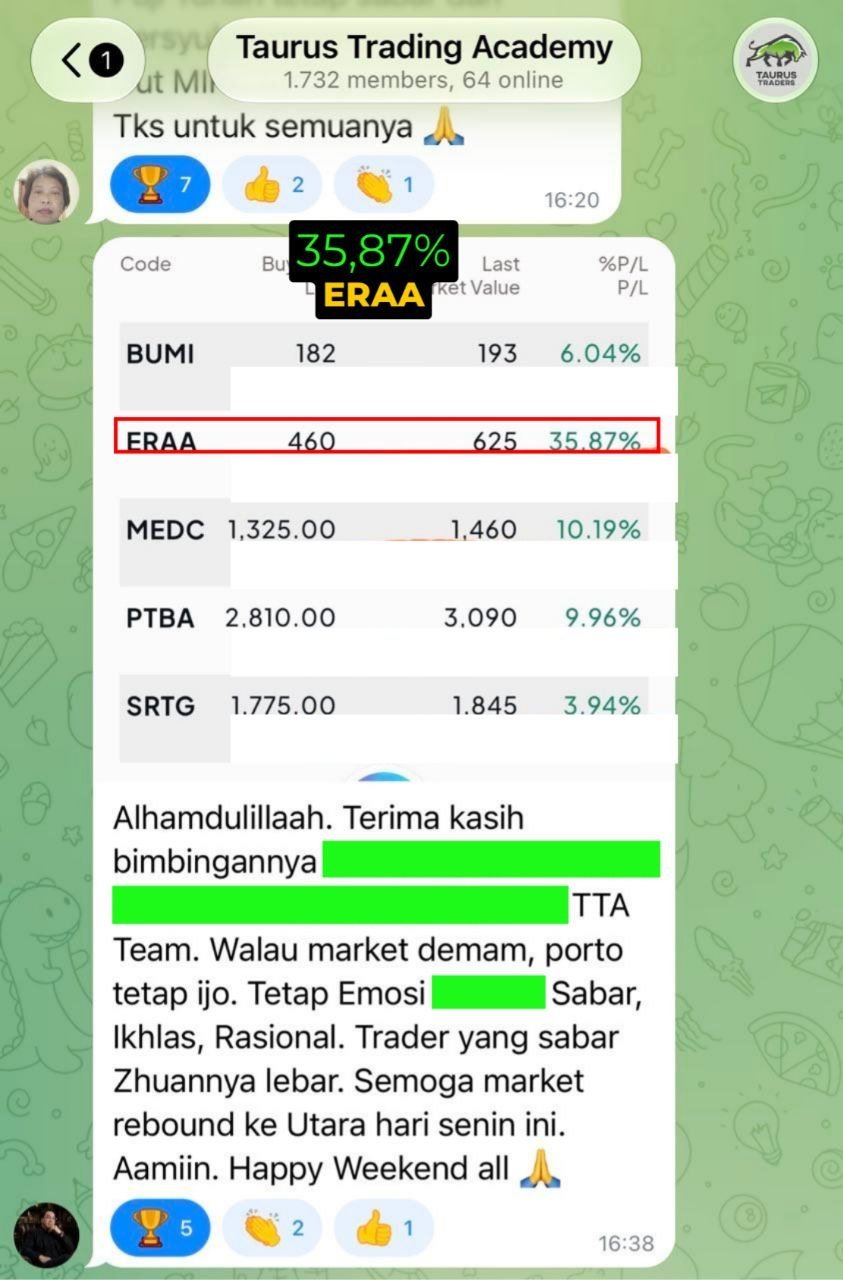 Testimoni member Taurus - saham DEWA