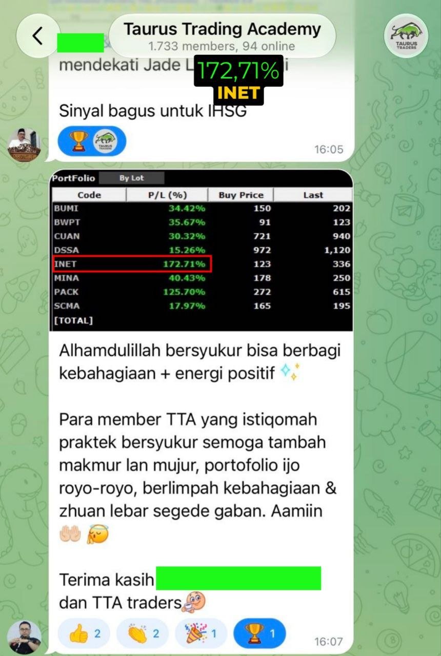 Testimoni member Taurus - saham ANTM