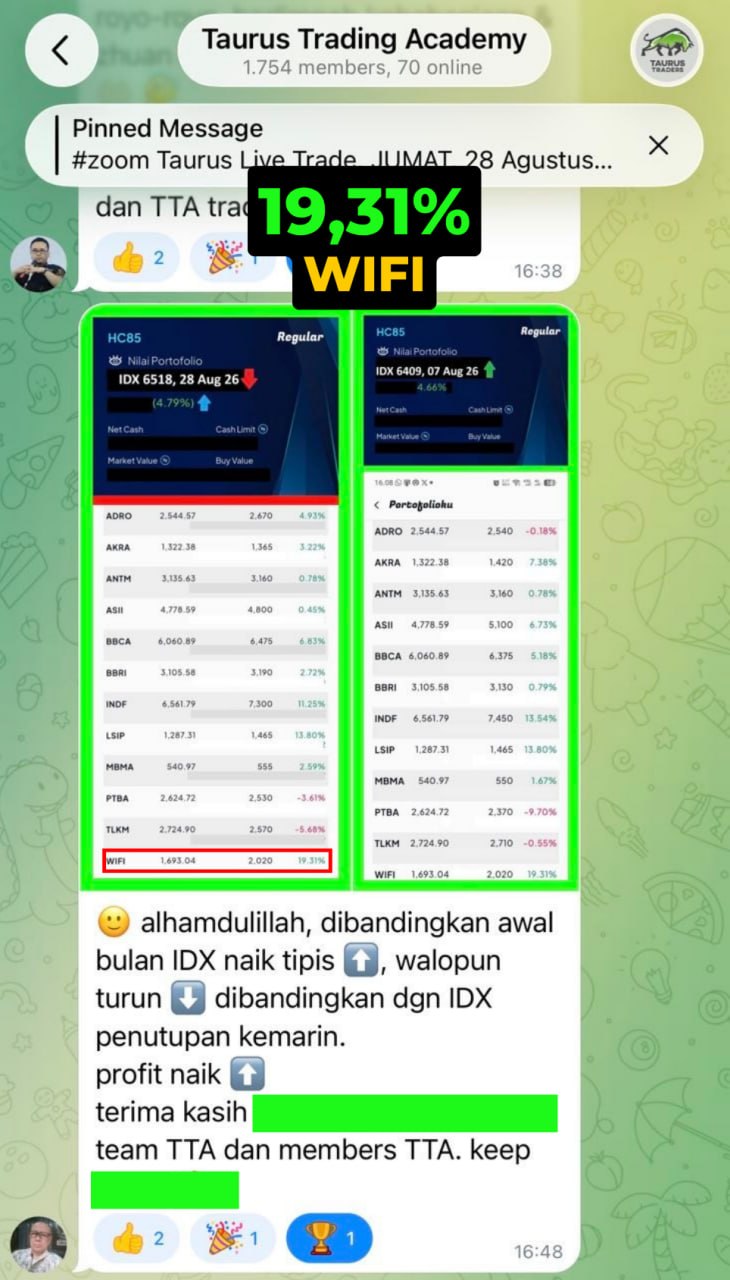 Testimoni member Taurus - saham ANTM